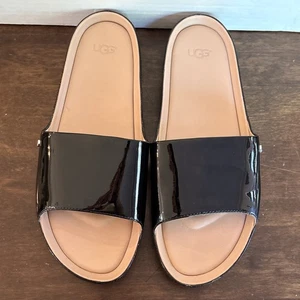 Sandalias sin cordones UGG Jane charol para mujer talla 8US Slide negras - Imagen 1 de 12
