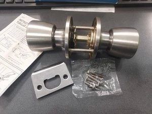 Tulip Satin Nickel Privacy Bed/Bath Door Knob - Picture 1 of 6