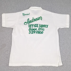 Camisa de boliche Andrews vintage años 70/80 suministros de oficina para hombre grande Hilton - Imagen 1 de 12