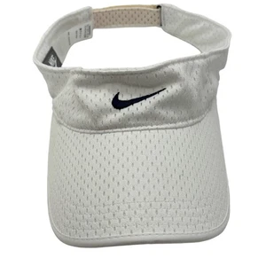 Nike weiß Mesh Visor bestickt Swoosh verstellbar Einheitsgröße Polyes - Bild 1 von 8