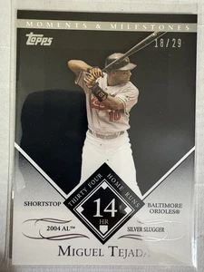 2007 Topps Moments & Milestones - Miguel Tejada 34 Home Runs #14 /29 - Picture 1 of 2