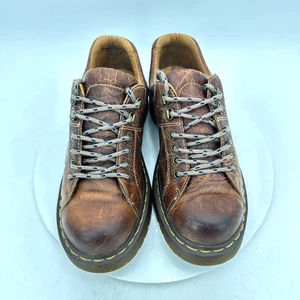 Dr. Martens Men Size 9 10940 Brown Leather Chunky Sole D-Ring Lace Up Shoes - Picture 1 of 11