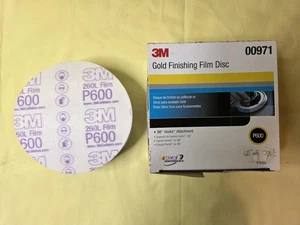 3M 00971 ~ Hookit Finishing Film Disc ~ 6 Inch P600 Grit ~ Pack Of 73 Discs - Picture 1 of 3