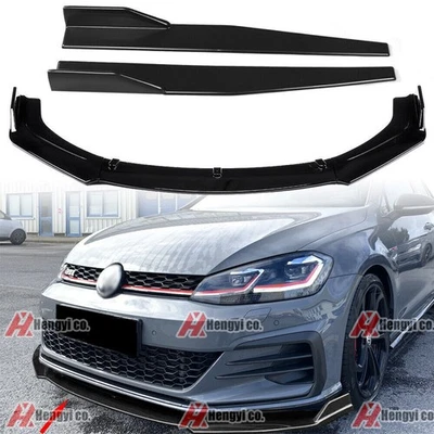 Frontansatz Frontspoiler Lippe Diffusor Seitenschweller für  Golf 7 GTI 13-20 - Bild 1 von 4