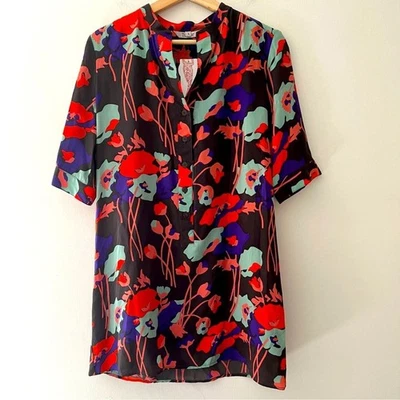 Tucker новый с Ярлыками шелк платье цветочный печать туника размер маленький сделано в США - Изображение 1 из 4