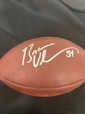 Brian Urlacher Chicago Bears signed Autographed Full Sized Wilson Football - Image 1 of 3