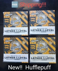 NEW: 4-pk Dr. Squatch Harry Potter Lather of the Loyal Hufflepuff Soaps 5oz each - Picture 1 of 5