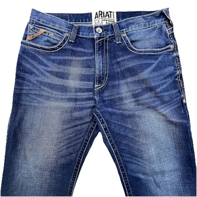 Jeans ARIAT M4 corte bota 35x32 (se adapta a 36x32) azul denim tiro bajo bigote vaquero Foto 1 de 4