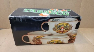 Set Of 4 Tabasco Gumbo Bowls 'Oysters' Archives With Box - Picture 1 of 14