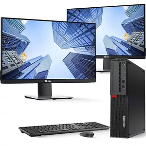 Lenovo Desktop PC i5-6500 32GB 2TB SSD HDD Dual New 24" LED Built-in Wi-Fi Win10 - Picture 1 of 8