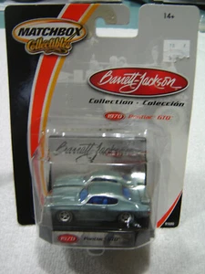 MATCHBOX Barrett-Jackson Series Blue 1970 Pontiac GTO 1/64 NEW - Picture 1 of 2