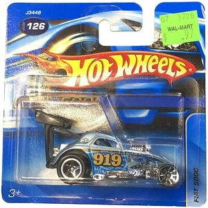 Hot Wheels 126 Fiat 500C Blu 919 AA/FA Alterato 2006 Drag Race Rat Rod - Foto 1 di 2