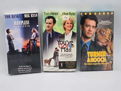 Tom Hanks New VHS Lot - Sleepless in Seattle - You've Got Mail - Turner & Hooch - Image 1 of 4
