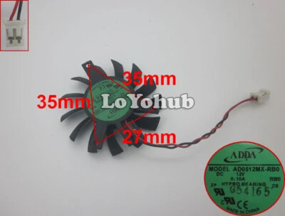 ATI graphics card fan ADDA AD0512MX-RB0 12V 0.1A RSL4510B1 - Image 1 of 4