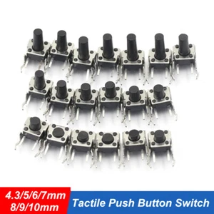Tactile Push Button Switch Momentary Horizontal Micro PCB 4.3/5/6/7/8/9/10mm - Picture 1 of 8