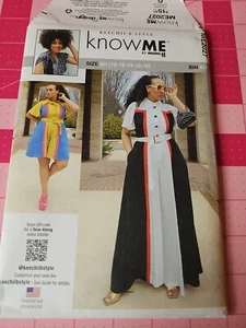 Know Me Pattern ME2027 Romper & Wide Leg Jumpsuit Belt Sizes 10 12 14 16 18 FF - Picture 1 of 7