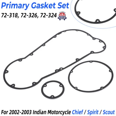 Primary Gasket Kit For Indian Motorcycle Chief Spirit Scout Gilroy 2002 2003 NEW Foto 1 de 4