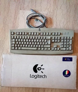 Tastiera Logitech PC PERSONAL COMPUTER vintage con scatola - Picture 1 of 1