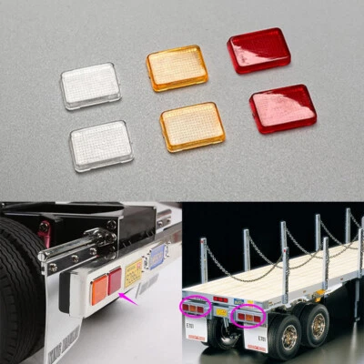 Für Tamiya 1/14 King Hauler RC Trailer Auto Container Rücklicht Lampe Blatt Kit - Bild 1 von 4