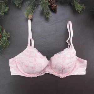 Reggiseno Victoria's Secret 36B rosa imbottito ferretto chiusura regolabile schiena - Foto 1 di 12