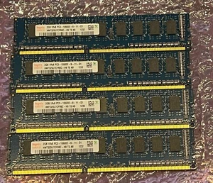 4x 2gb (8GB) Hynix 1Rx8 PC3-10600E-9-11-D1 - Picture 1 of 2