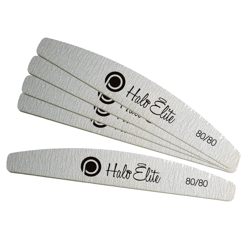 Halo Elite Zebra Moon Nail Files (Pack of 5) - ALL GRIT OPTIONS