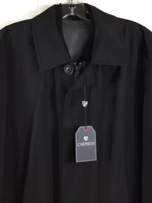 Daniel Cremieux Dyson Raincoat Mens 44L Black Collared Full Zip Wind Jacket $395 - Image 1 of 4