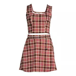 Madden NYC Women's Tank Top with Chain Belt Skirt Set NEW - Picture 1 of 6
