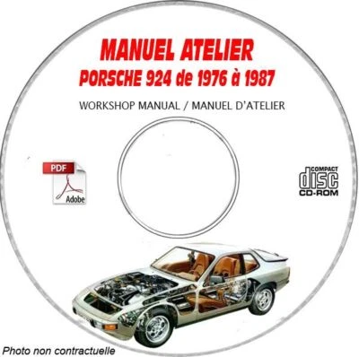 924 76-87 - Manuel Atelier CDROM PORSCHE Anglais Support - CD-ROM - DVD-ROM