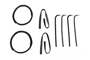 Kit de canales de ventana de puerta delantera fieltros de cuentas negras 8 piezas 67-70 F100 F250 F350 pastilla - Imagen 1 de 1