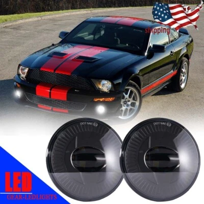 Luces antiniebla LED negras para Ford Mustang Shelby GT500 2007-2014 Foto 1 de 4