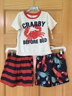 New Carter's Boys Poly Pajama 3pc Set Crab Toddler
