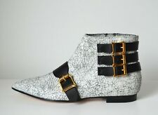 Rupert Sanderson White/Black Leather Ankle Booties/Boots UK3/EU36 RRP £850