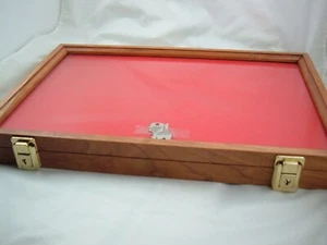 KIRSCHE Holz Vitrine Vitrine 18x24x2" Qualität hergestellt, Glas, Massivkirsche - Bild 1 von 6