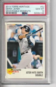 2013 Topps Heritage Baseball Memorable Moments #DJ Derek Jeter Psa 10 - Picture 1 of 2