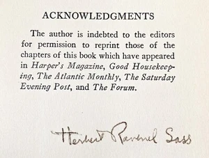 Adventures in Green Places Herbert Ravenel Sass 1926 SIGNED Antique Book RARE - Picture 1 of 12