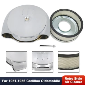 For Oldsmobile/Cadillac 1951-1956 Rat Rod Retro Chrome Air Cleaner Complete Kit - Bild 1 von 5