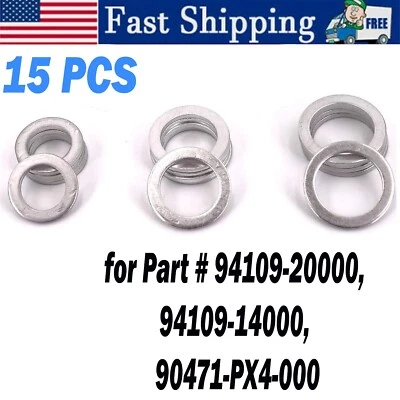 Oil Crush Washers/Drain Plug Gaskets for Honda Accord Acura Civic Ridgeline Odys - Imagem 1 de 4
