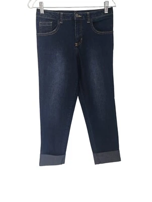 迪士尼 D 签名牛仔裤蓝色牛仔铐弹力女孩 XL 码 14-16 — 第 1/4 张图片