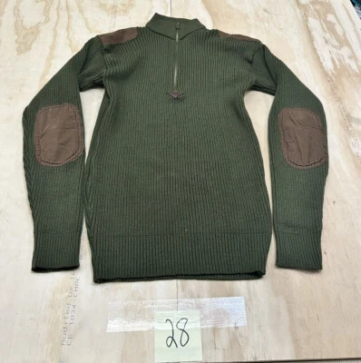 ROTHCO 3370 QUARTER ZIP OLIVE DRAB COMMANDO SWEATER W/ SHOULDER PATCHES XL - Image 1 of 4