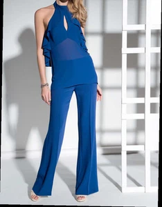 EDAS ITALIA Top GARSON smanicato volant scollo americano cerimonia party - Picture 1 of 3