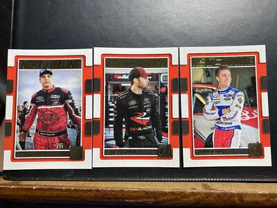 2018 Panini Donruss NASCAR Next In Line lot of 3 insert cards 1, 2, 7 Ty Majeski - Image 1 of 4
