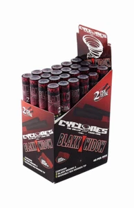 1 Box (24 Röhrchen) Cyclones BLAKK WIDOW, schwarze 1 1/4 Cones, Frucht-Aroma - Picture 1 of 3