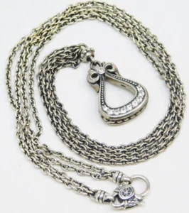 $575 Scott Kay Vermeil 18" Guardian Necklace White Sapphire - Picture 1 of 9