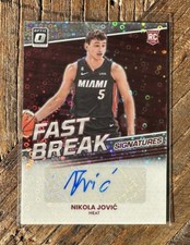 2022-23 Panini Donruss Optic Fast Break Nikola Jovic Rookie Signatures RC Auto