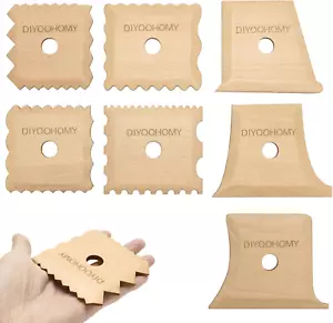 7 Pcs Pottery Ribs Foot Shaper Trimming Tools Clay Texture Ribs Mud Throwing Cla - Picture 1 of 6