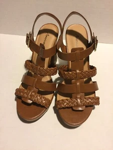 Plataforma de cuero BRASH tacones de bloque marrón para mujer talla 10 Precio de venta sugerido por el fabricante $34.99 Nuevo - Imagen 1 de 6