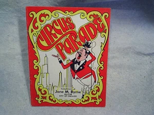 1982 CIRCUS PARADE COLORING BOOK mayor jane m.byrne chicago,pepsi cola,tiger - Picture 1 of 6