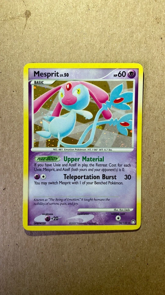 Mesprit 14/123 HOLO RARE 2007 Pokemon Diamond & Pearl Mysterious Treasures - Image 1 of 4