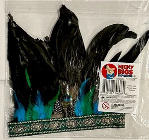 Tocado de plumas tribal pavo real gatsby flapper años 20 disfraz - ¡NUEVO! - Imagen 1 de 6